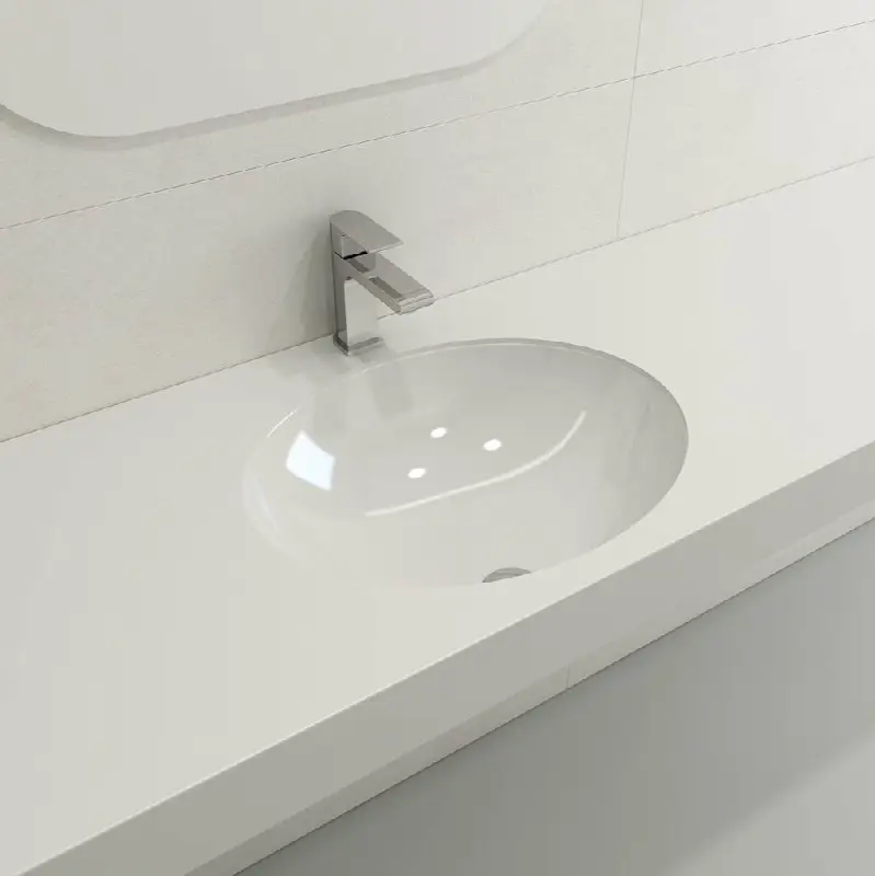 Parma Undermount Sink Fireclay 22 in. with Overflow
