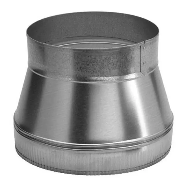 10-Inch To 8-Inch Round Transition For Range Hoods And Bath Ventilation Fans