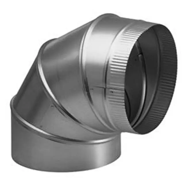 8-Inch Round Elbow Duct For Range Hoods And Bath Ventilation Fans