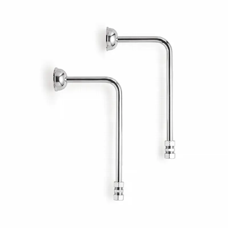 Pair Of Rigid Connecting Pipes For Basin And Bidet Sets Ø 14Mm For 2 And 3 Hole Taps