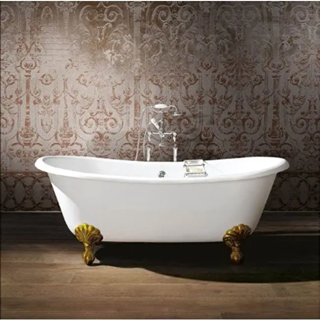 Cast Iron Bathtub Without Tap Holes, Primed For Final Enameling