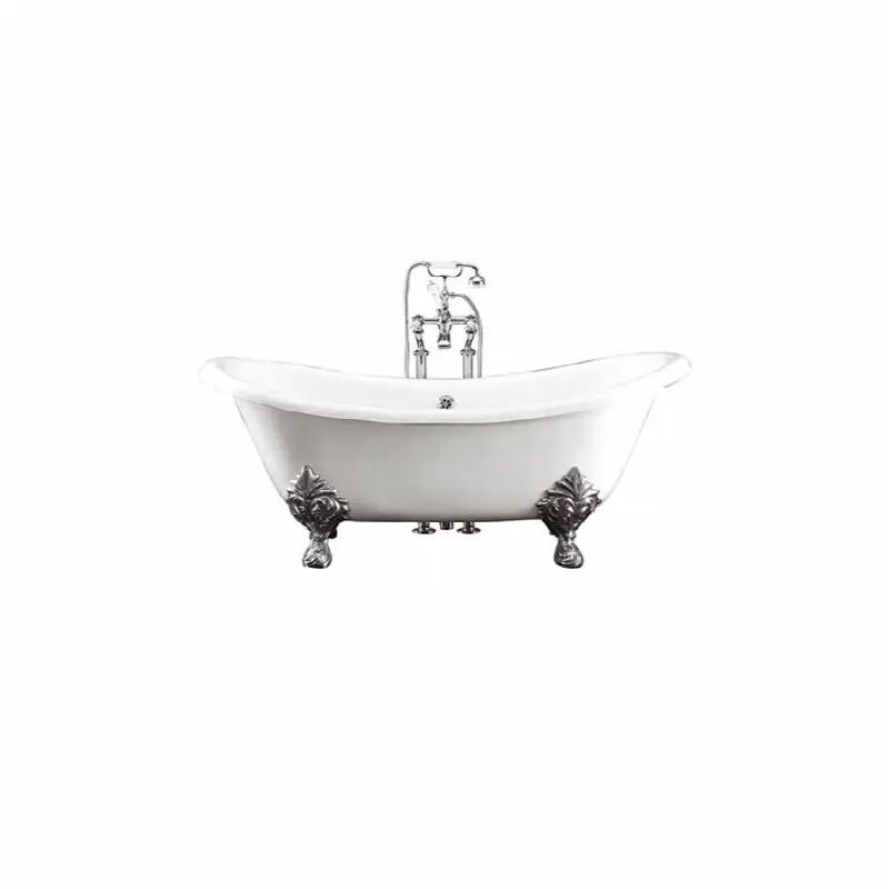 Cast Iron Bathtub Without Tap Holes, Primed For Final Enameling