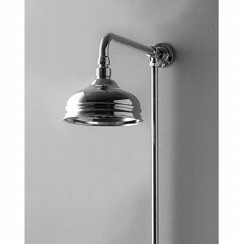 External Fixed Tube And Shower Rose (15 Cm) - Satin Nickel