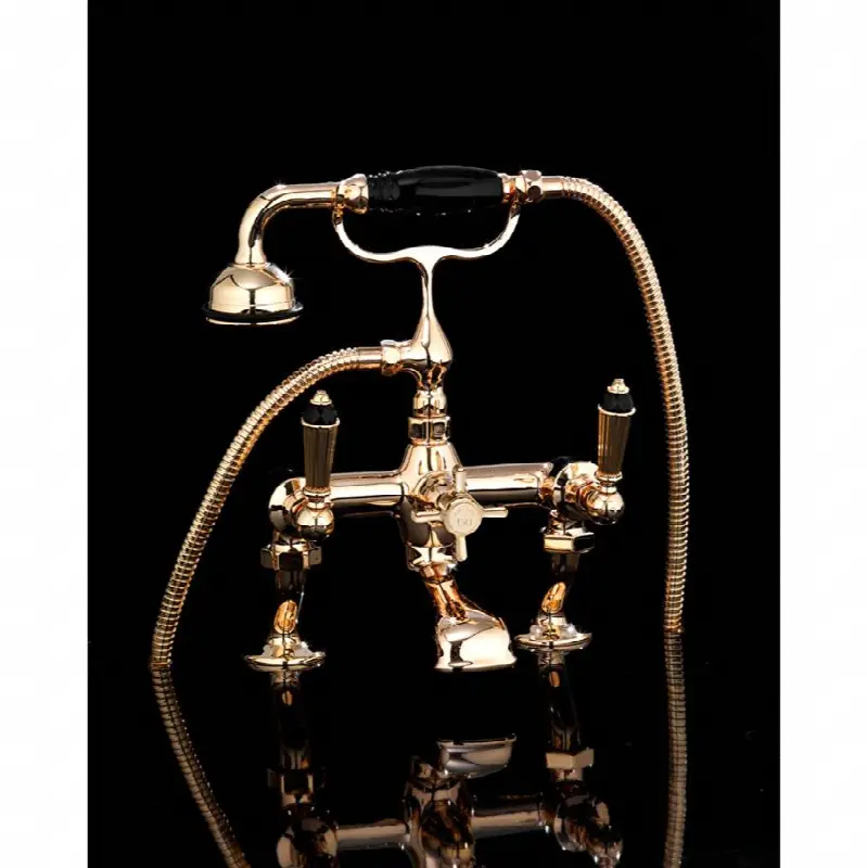 Bath And Shower Mixer - Deck Mounted With Hose And Handset