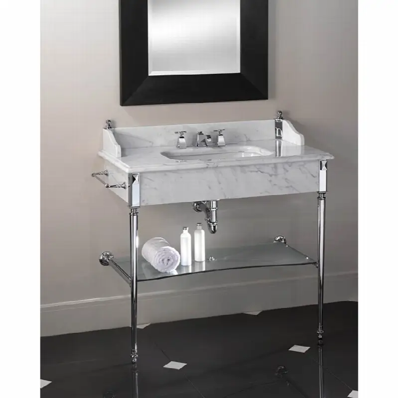Console With Top In Calacatta Borghini Marble