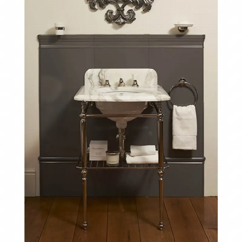 Console With Top In Black Marquinha Marble