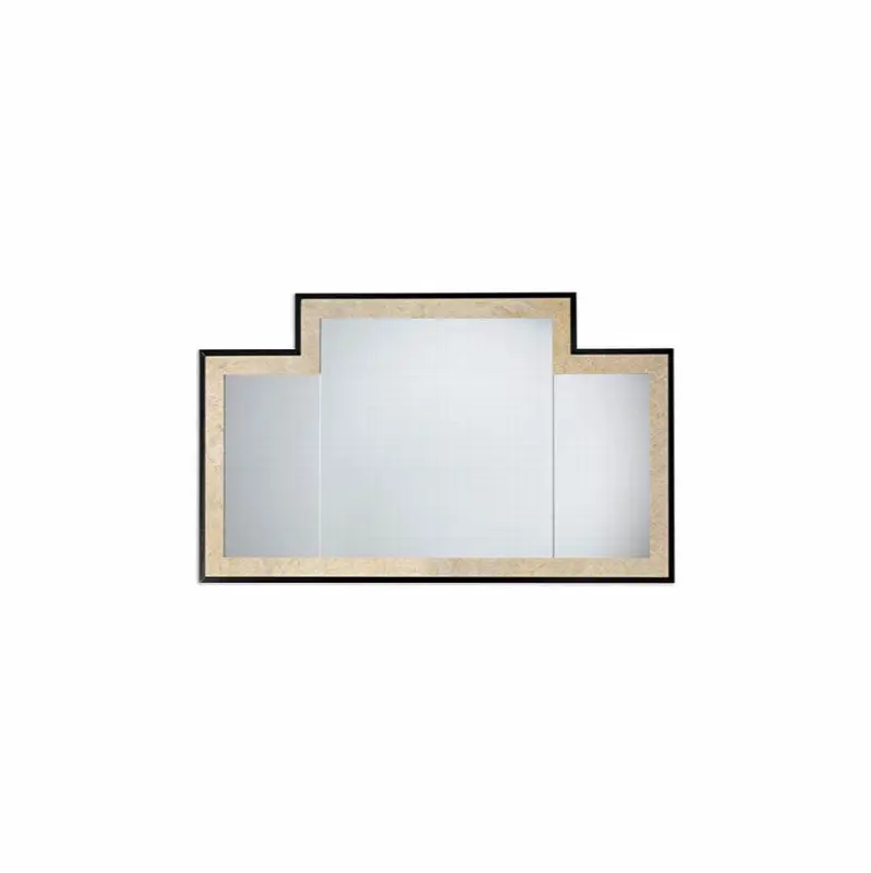 Vogue 2 Mirror In Deep Black Lacquered Wood