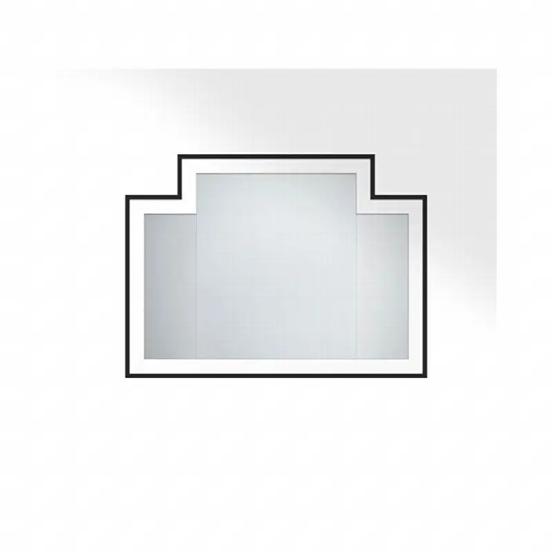 Small Vogue 1 Mirror In Deep Black Lacquered Wood