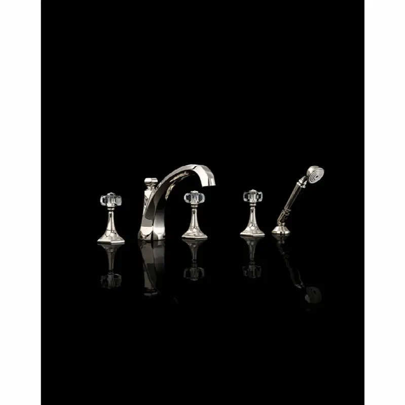 5-Hole Bathtub Mixer With Diverter And Hand Shower