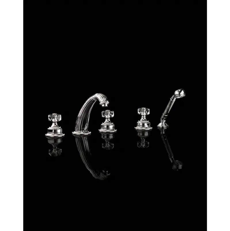 5-Hole Bathtub Mixer With Diverter And Hand Shower