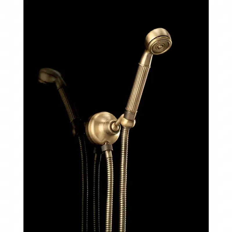 Shower Set: Long Hose, Handset, Wall Bracket And Water Intake