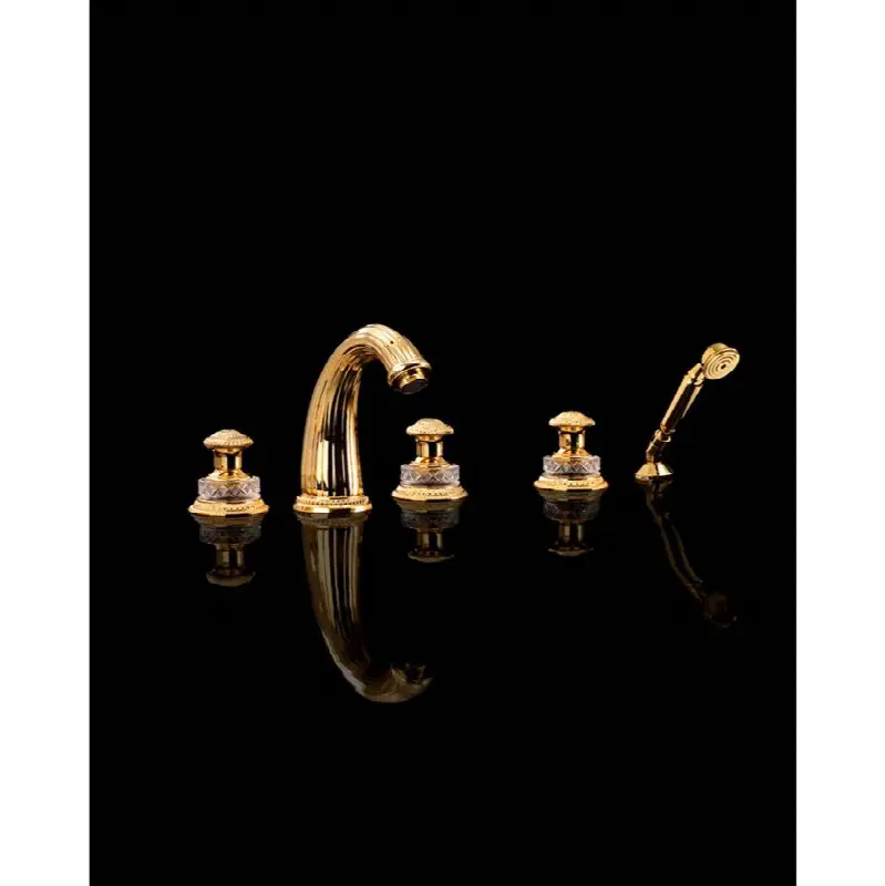 5-Hole Bathtub Mixer With Diverter And Hand Shower