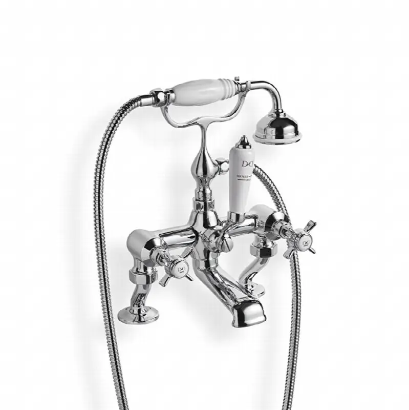 Bath And Shower Mixer - Deck Mounted With Hose And Handset