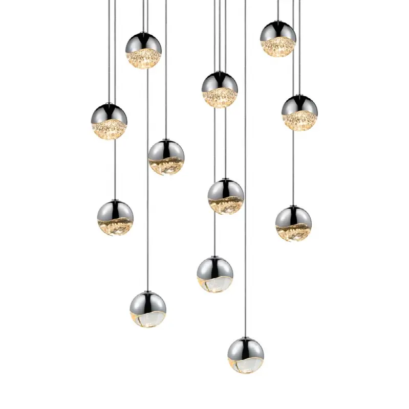12-Light Round Small LED Pendant