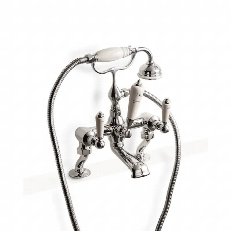 Bath And Shower Mixer - Deck Mounted With Hose And Handset