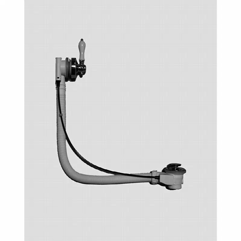 Bath Waste With Automatic Pop-Up Drain Stopper And Overflow With Hidden Pipes