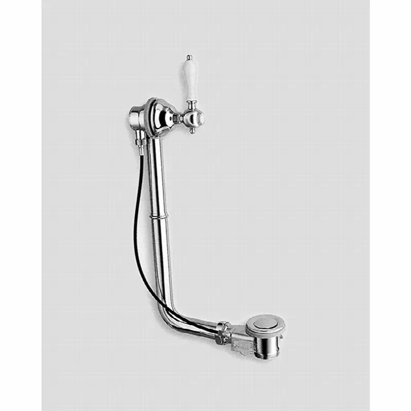 Exposed Bath Waste With Automatic Pop-Up Drain Stopper And Overflow With Exposed Pipes