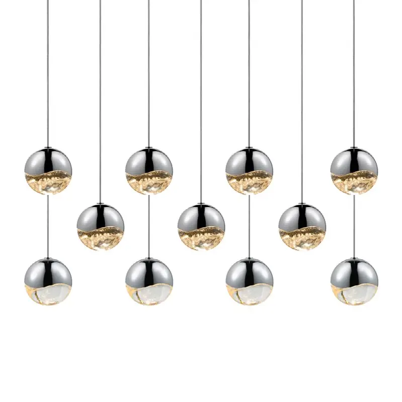 11-Light Rectangle Medium Pendant