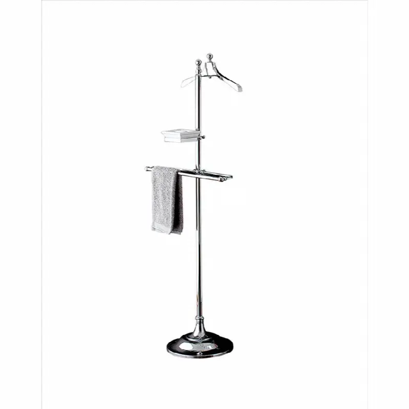 Freestanding Clothes Hanger With Towel Rail And Ceramic Storage Tray