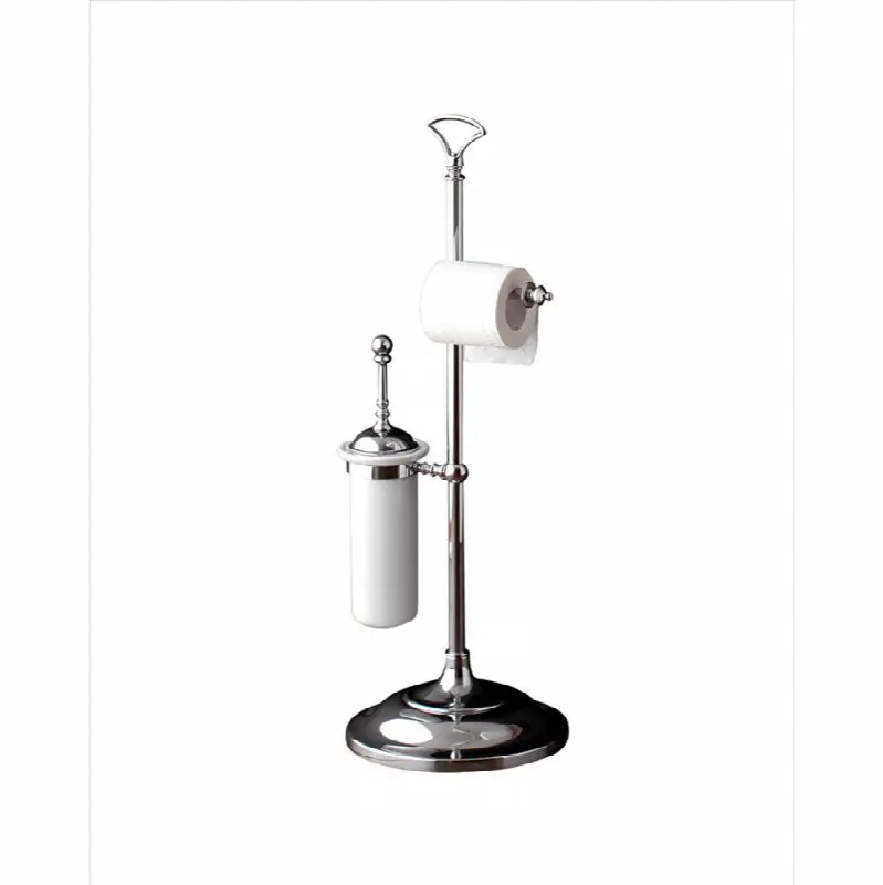 Freestanding Toilet Roll And Toilet Brush Holder