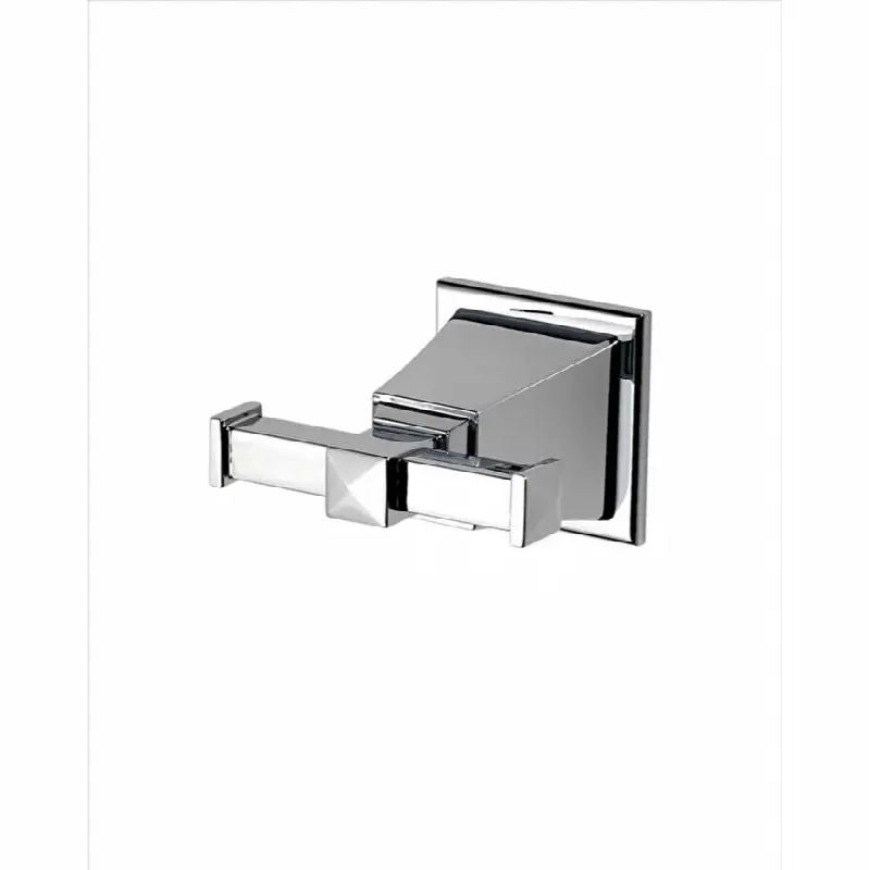 Time - Double Robe Hook - Satin Nickel