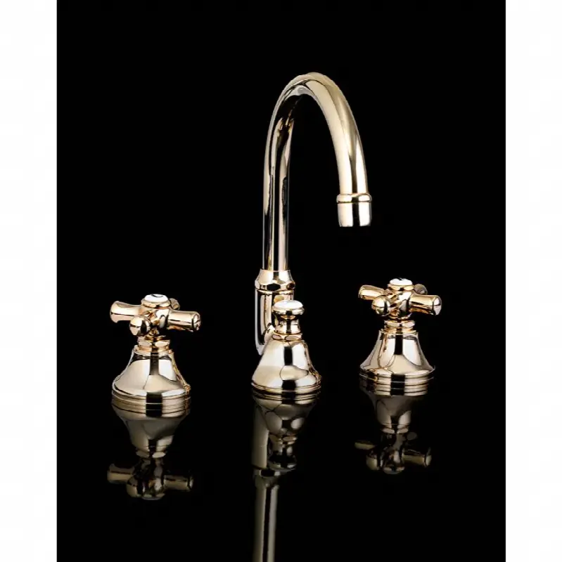 3 Hole Basin Set With Pop-Up Waste And Longer Spout