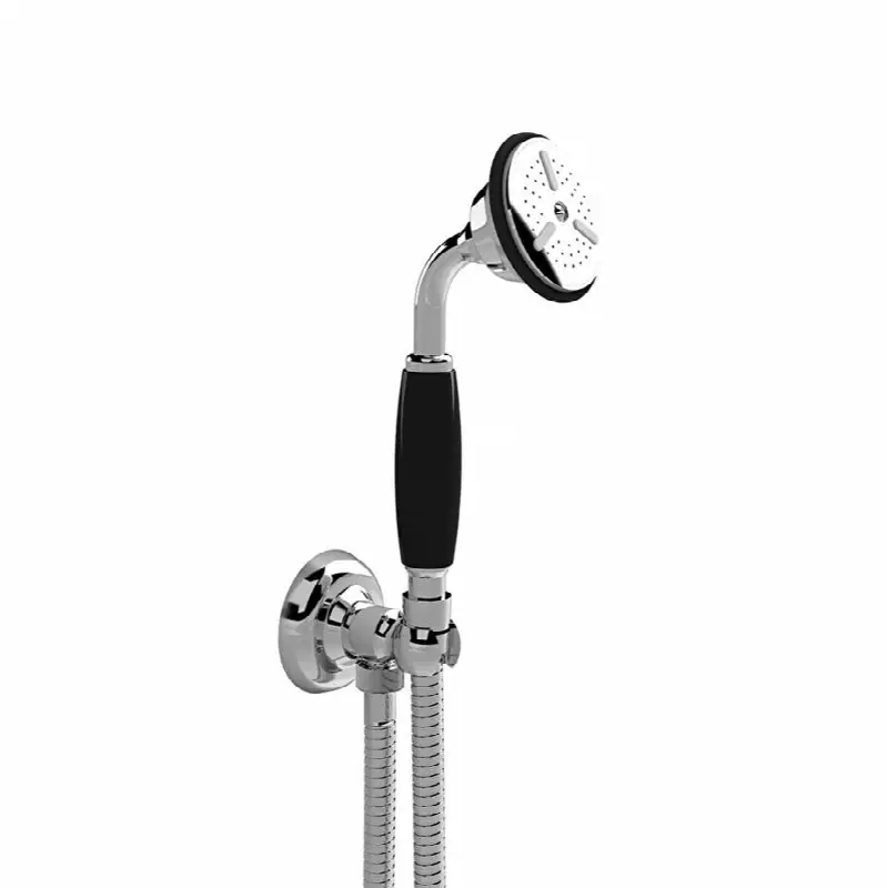 Black Dandy, Black Diamond - Shower Set: Long Hose, Handset, Wall Bracket And Water Intake - Antique Copper