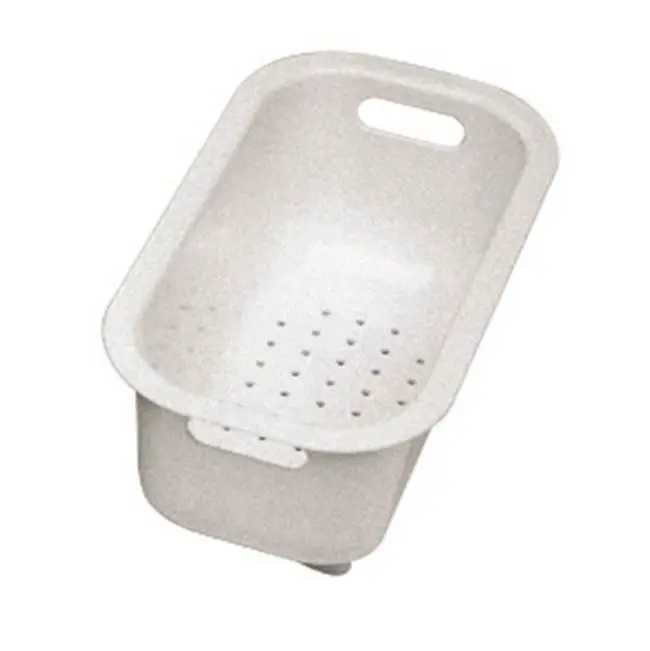 White Plastic Drilled Bowl Cm 17X32