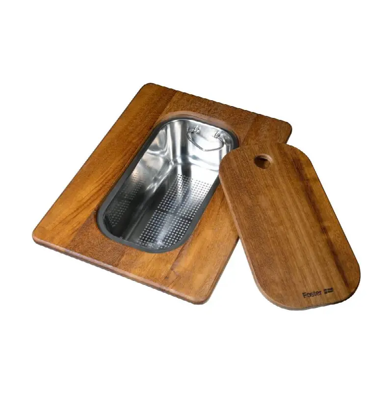 Iroko Wood Cutting Board With Colander