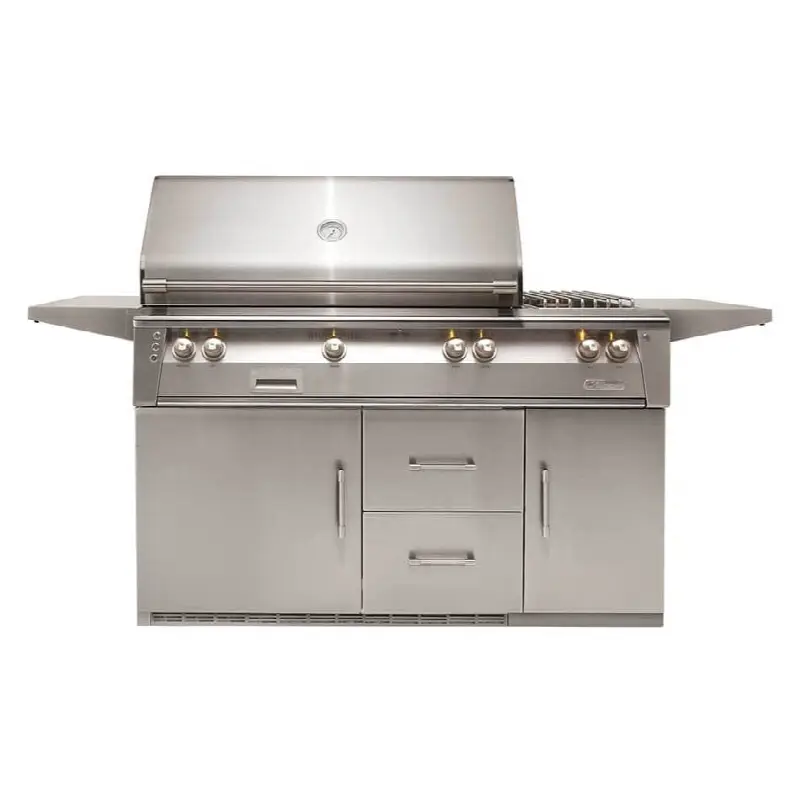 56" Standard Grill On Refrigerated Base Dbl Side Burner