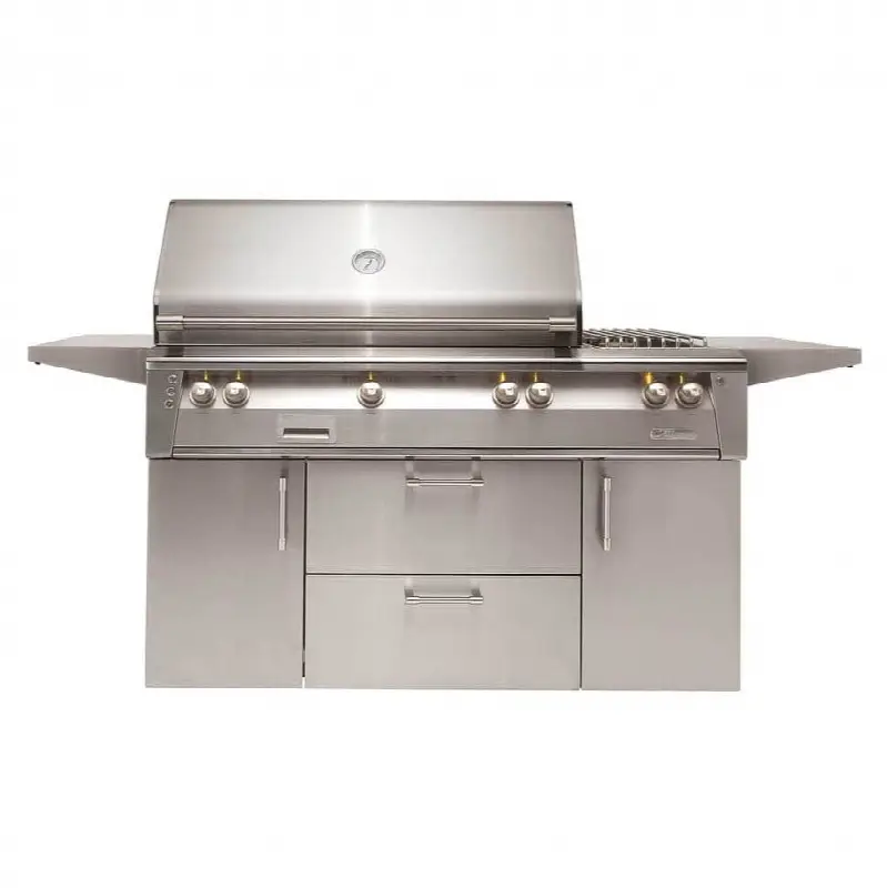 56" Searzone Grill w/ Sideburner Cart