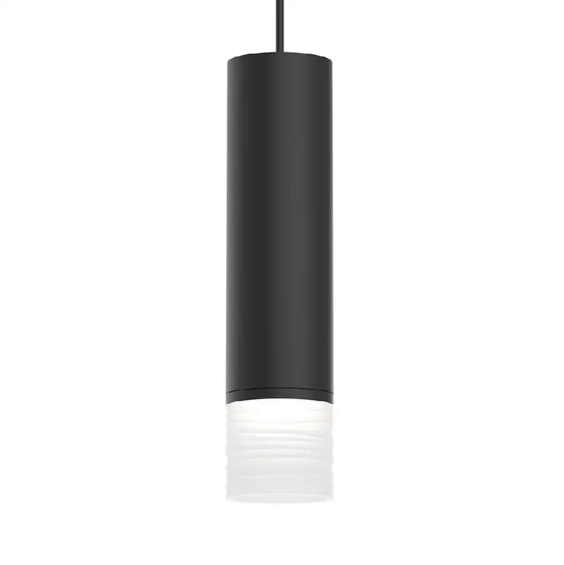 3" Medium LED Pendant w/ Etched Ribbon Glass Trim and 25 Degrees Narrow Flood Lens