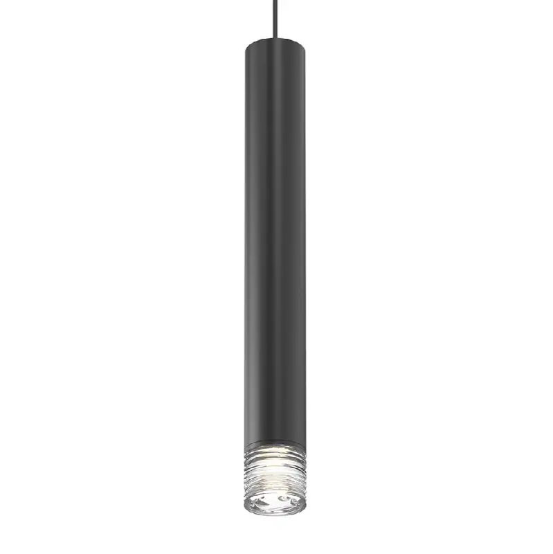 3" Tall LED Pendant w/ Clear Ribbon Glass Trim and 25 Degrees Narrow Flood Lens