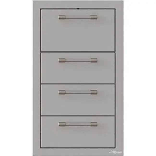 17" Towel Holder w/ Three Drawers