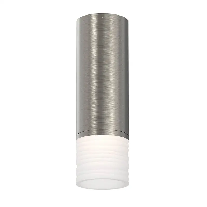 3" Small LED Conduit Mount w/Etched Ribbon Glass and 25 Degrees Narrow Flood Lens