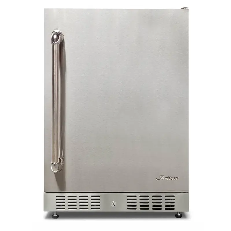 24" Wide Undercounter Refrigerator - 5.1 Cu. Ft. - SS Wrapped Cabinet - Left Hinge - Item Requires ART-BC2
