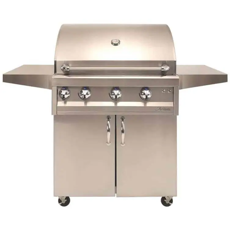 32" 3 Burner With Rotisserie and Light and Cart