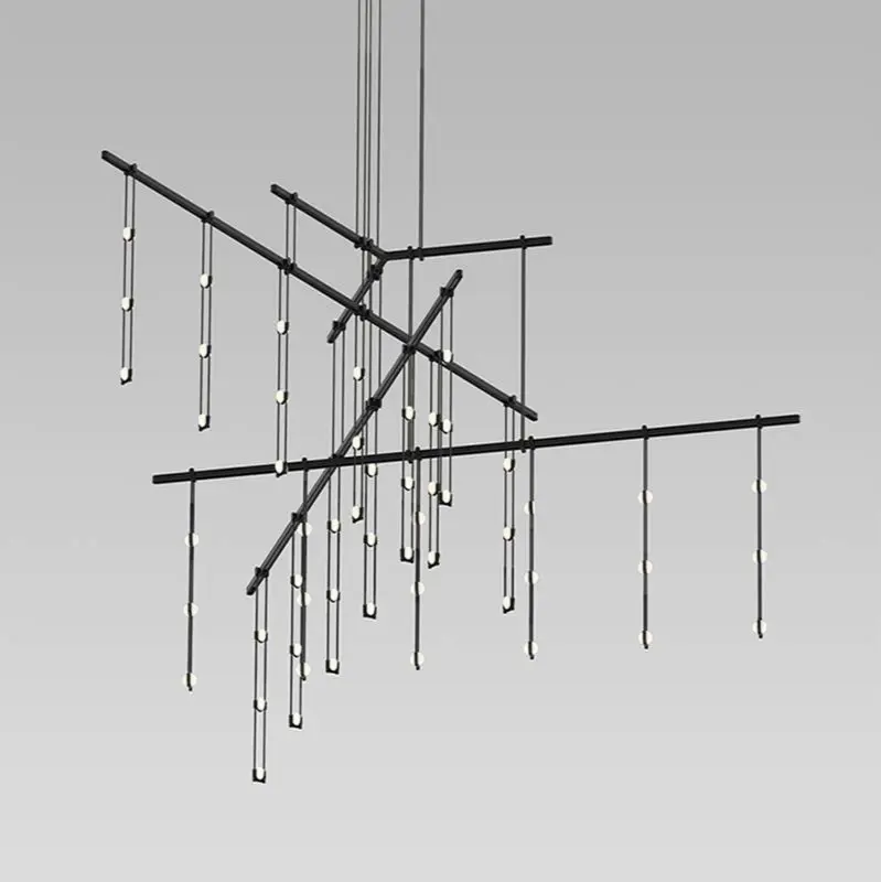 48" 4-Tier Tri-Bar with Crystal Ladder Light Luminaires