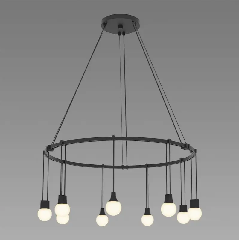 24" Single Ring with Ball Luminaires