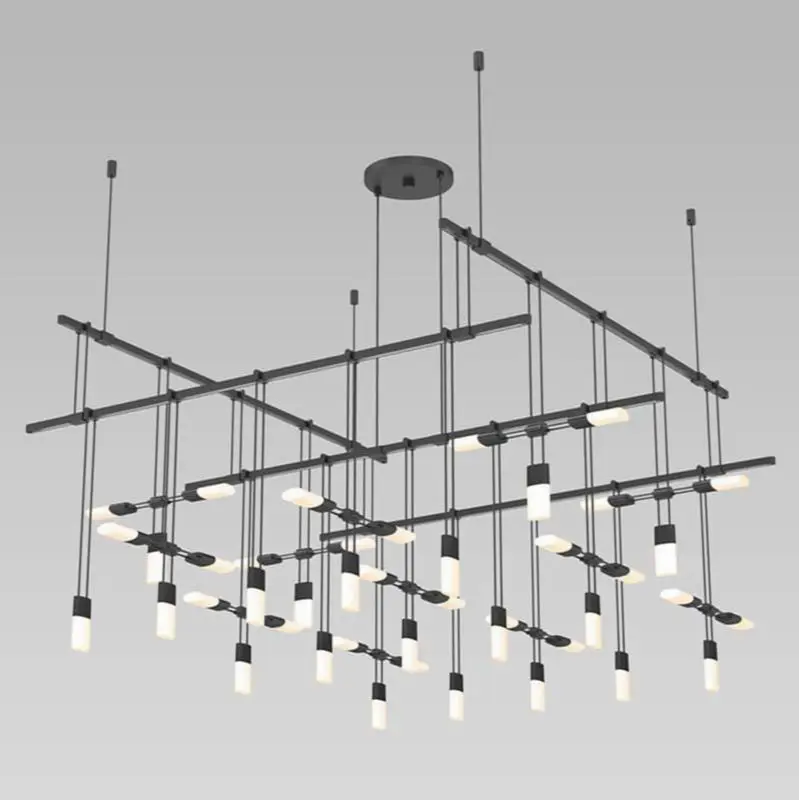36" 2-Tier Grid with Etched Chiclet Luminaire Combo