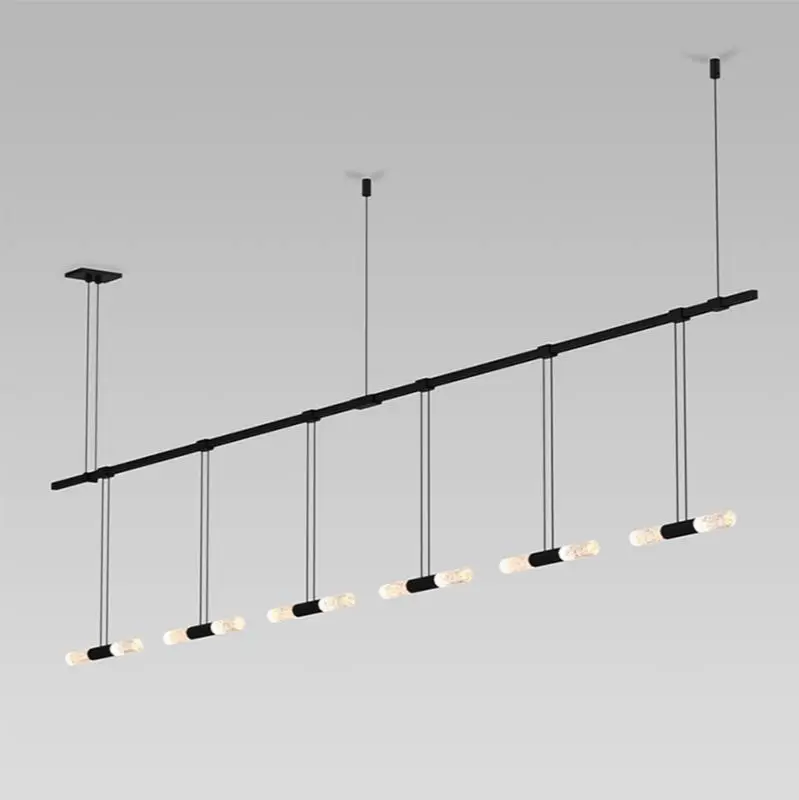 36" 2-Bar In-Line Linear with Crystal Double Glass Rod Luminaires