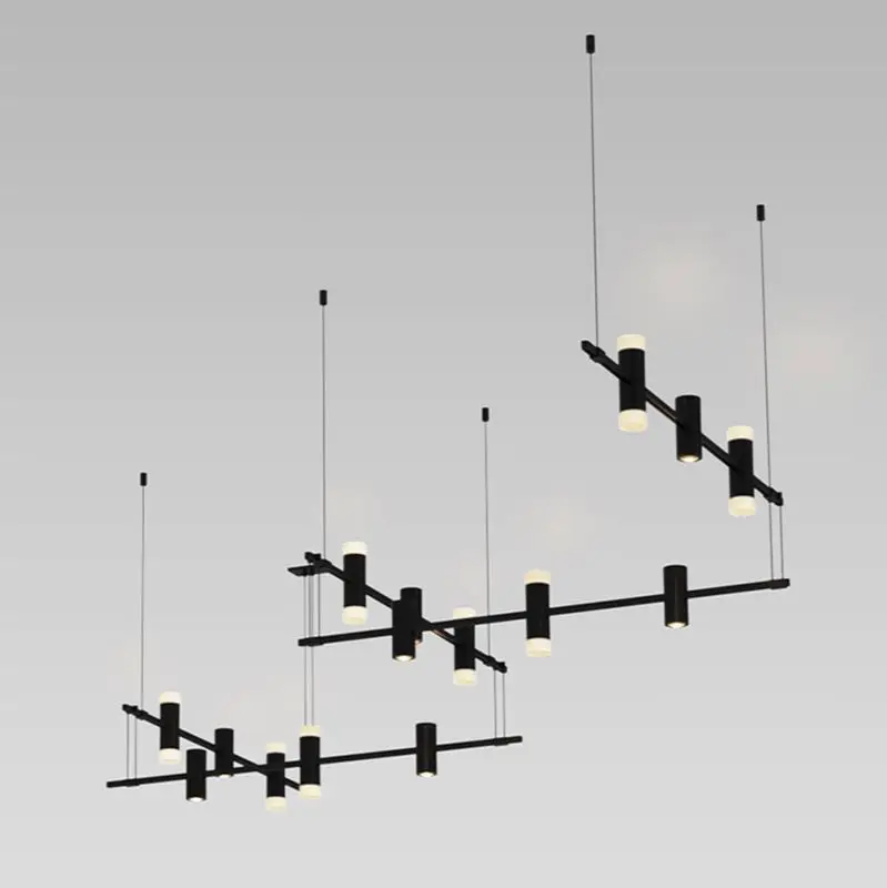 36" 5-Bar Zig Zag with Bar-Mounted Duplex Cylinders w/Flood Lenses & Glass Drum Diffusers