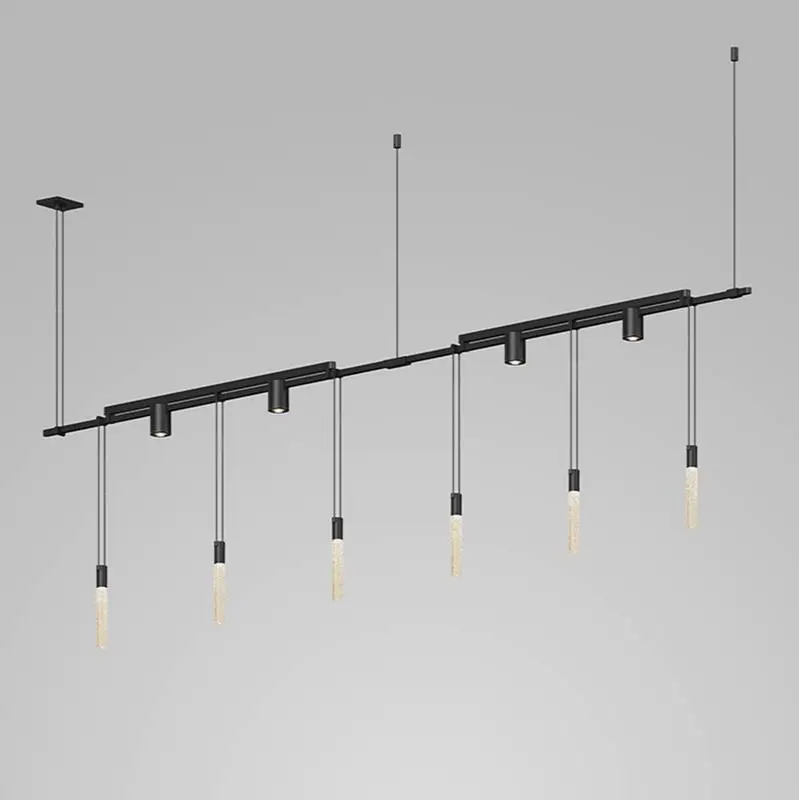 36" 2-Bar In-Line Linear w/ Crystal Rods & 24" Light Bars & Bar-Mounted Single Cyls w/Flood Lenses