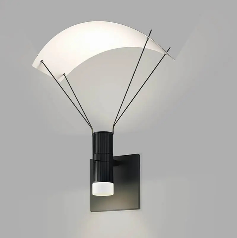 Standard Single Sconce w/ Bar-Mounted Duplex Cylinders w/Glass Drum Diffuser & Parachute Reflector