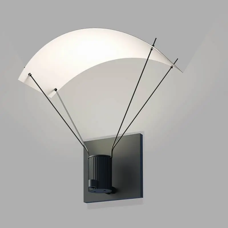 Standard Single Sconce with Bar-Mounted Single Cylinder w/Parachute Reflector