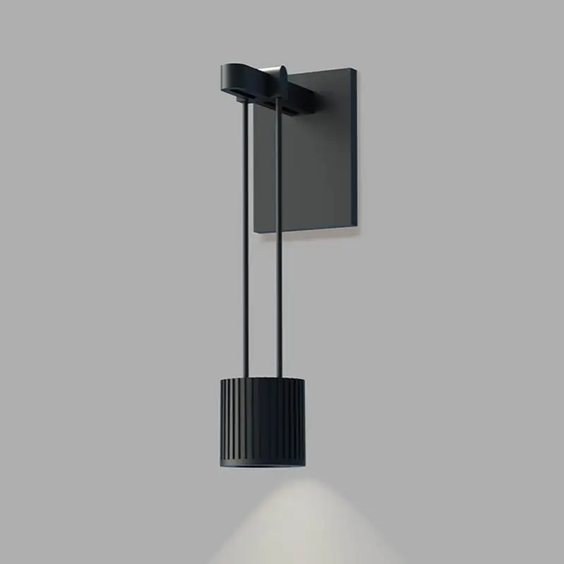 Mini Single Sconce with Suspended Cylinder w/Flood Lens