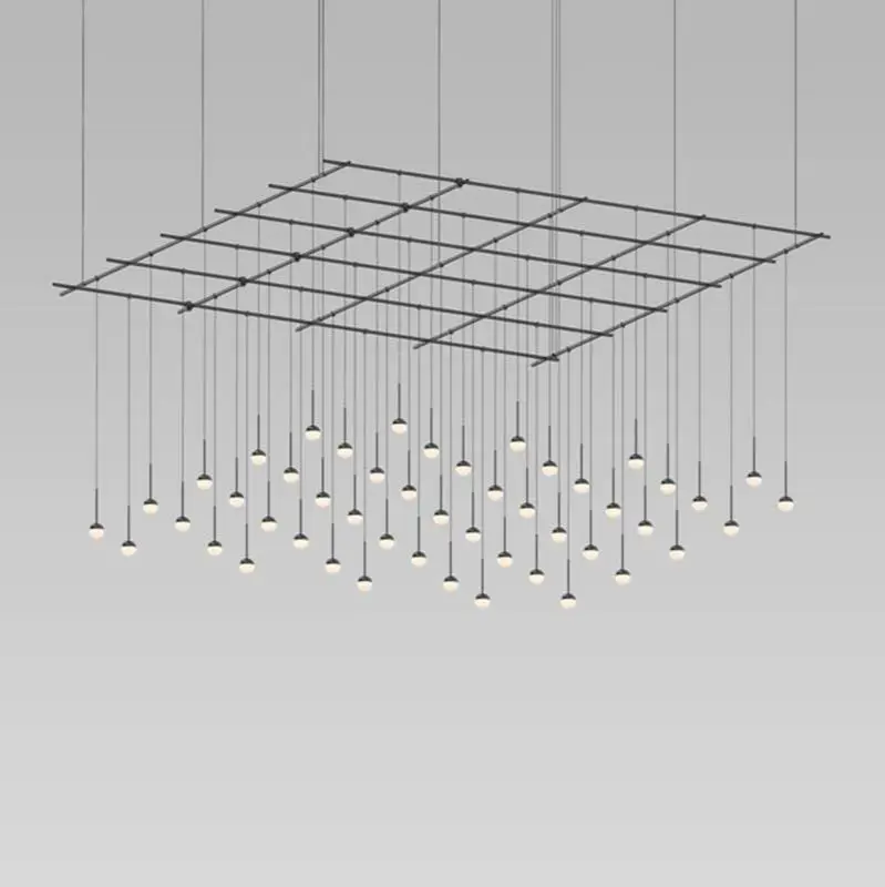 96" x 96" Gridscape with 36" Monoline Domed Ball Luminaires
