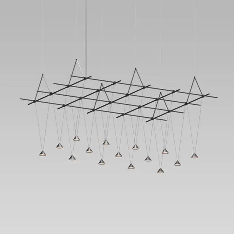 96" x 72" Truss-Suspended Gridscape with 16" V-Line Downlight Cone Luminaires