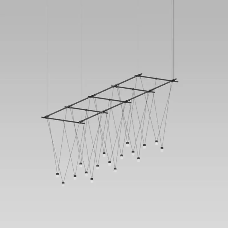 96" x 24" Gridscape with 32" V-Line Etched Cylinder Luminaires