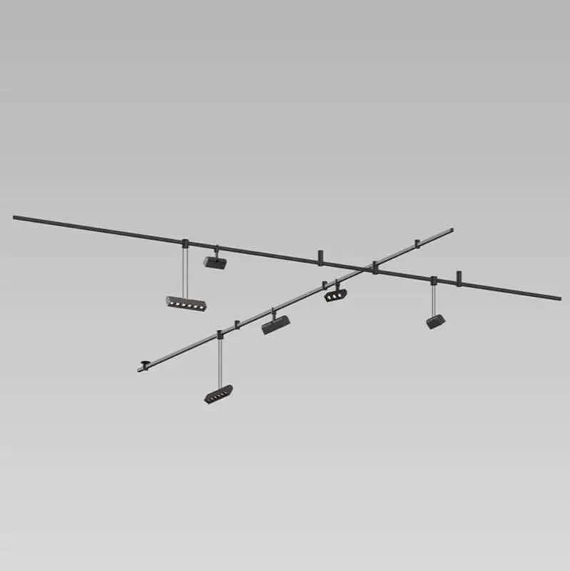 2-Bar Freeform Surface Mount with 3-Cell Luminaires + 6-Cell Luminaires
